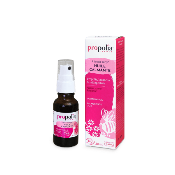 Huile calmante certifiée Bio Propolis, Lavandin et Millepertuis