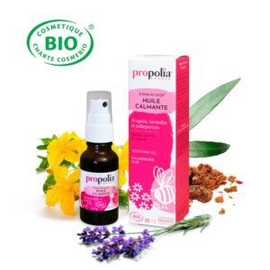 Huile calmante certifiée Bio Propolis, Lavandin et Millepertuis