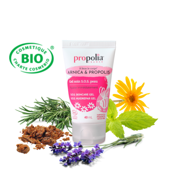 Propolia Gel soin SOS peau arnica certifié bio Arnica & Gel Propolis www.chitin.online