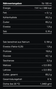 Nährwertangaben für 3454 MOUNTAIN ESSENCE - Pflaumen