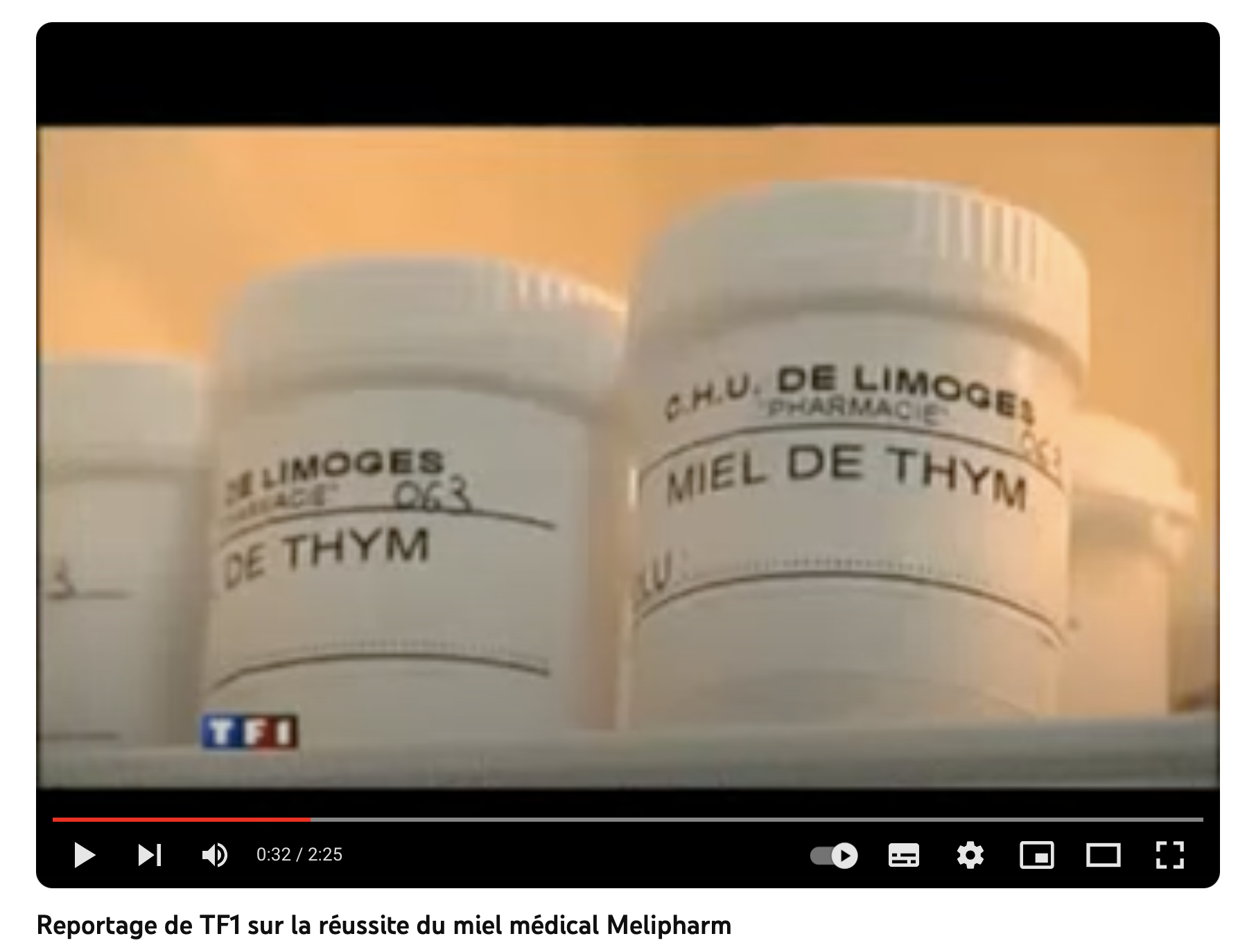 Reportage de TF1 sur le succès du miel médicinal